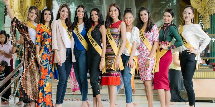 ผู้เข้าประกวด “มิสแกรนด์ อินเตอร์เนชั่นแนล 2018” ทัวร์ย่างกุ้ง เมียนมาร์