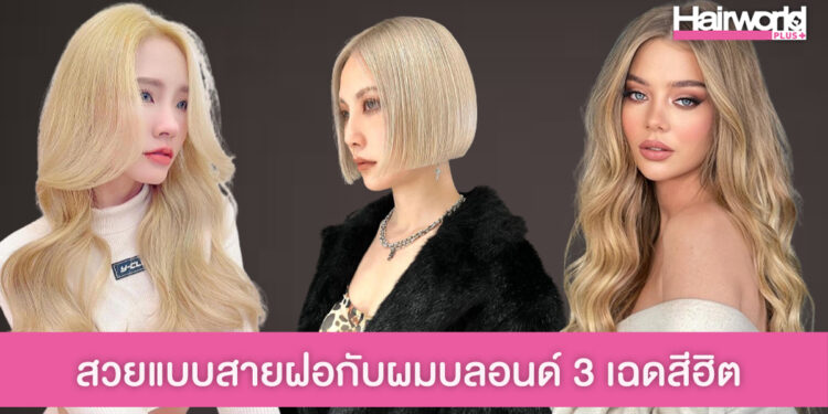 เปลี่ยนลุคสวยแบบสายฝอกับผมบลอนด์ 3 เฉดสีฮิต