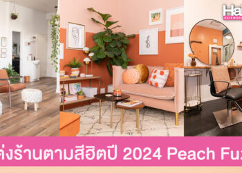 แต่งร้านทำผมตามเทรนด์สีฮิตปี 2024 กับสีส้ม Peach Fuzz